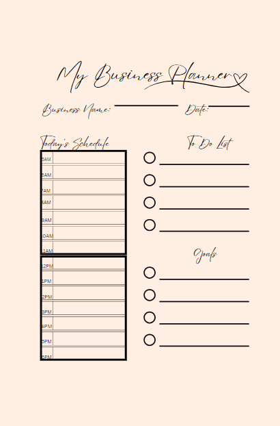 My Business Planner - Johanna K Gleason